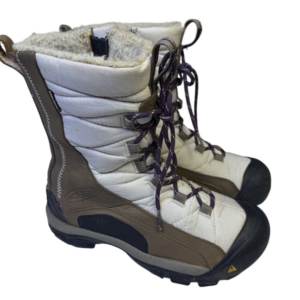 Keen Vail Winter Boot Women's 7 Beige Tan Insulated Waterproof 400 Gram In Toe - Picture 2 of 10